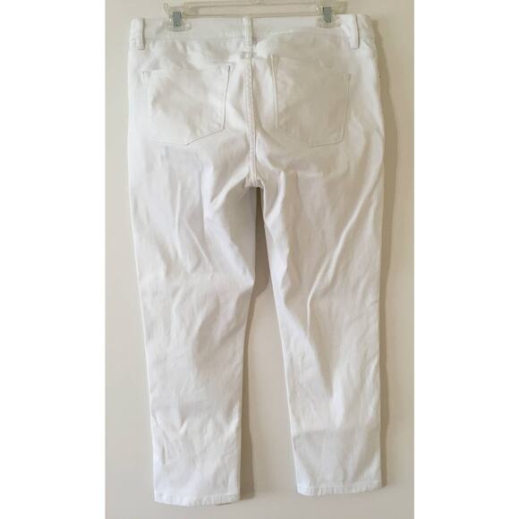 LRL Lauren Jeans Company Ralph Lauren Sz 10 Classic Straight Cropped White Jeans - Picture 2 of 6